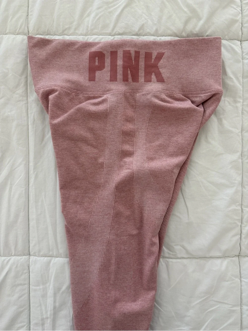 PINK Victoria's Secret Seamless Activewear Set Dusty Rose M/L